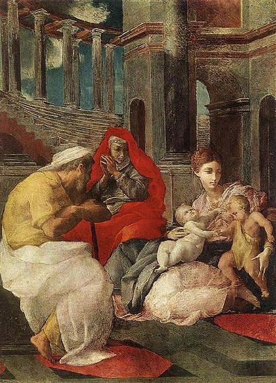 Francesco Primaticcio The Holy Family with Sts Elisabeth and John the Baptist
